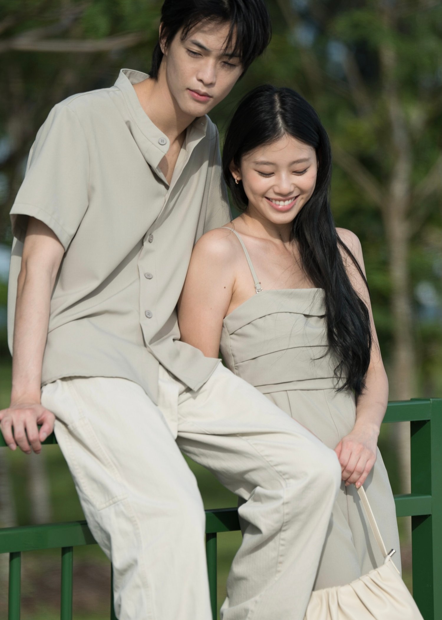 Fay 3-Way Pleated Jumpsuit (Dust Sage)