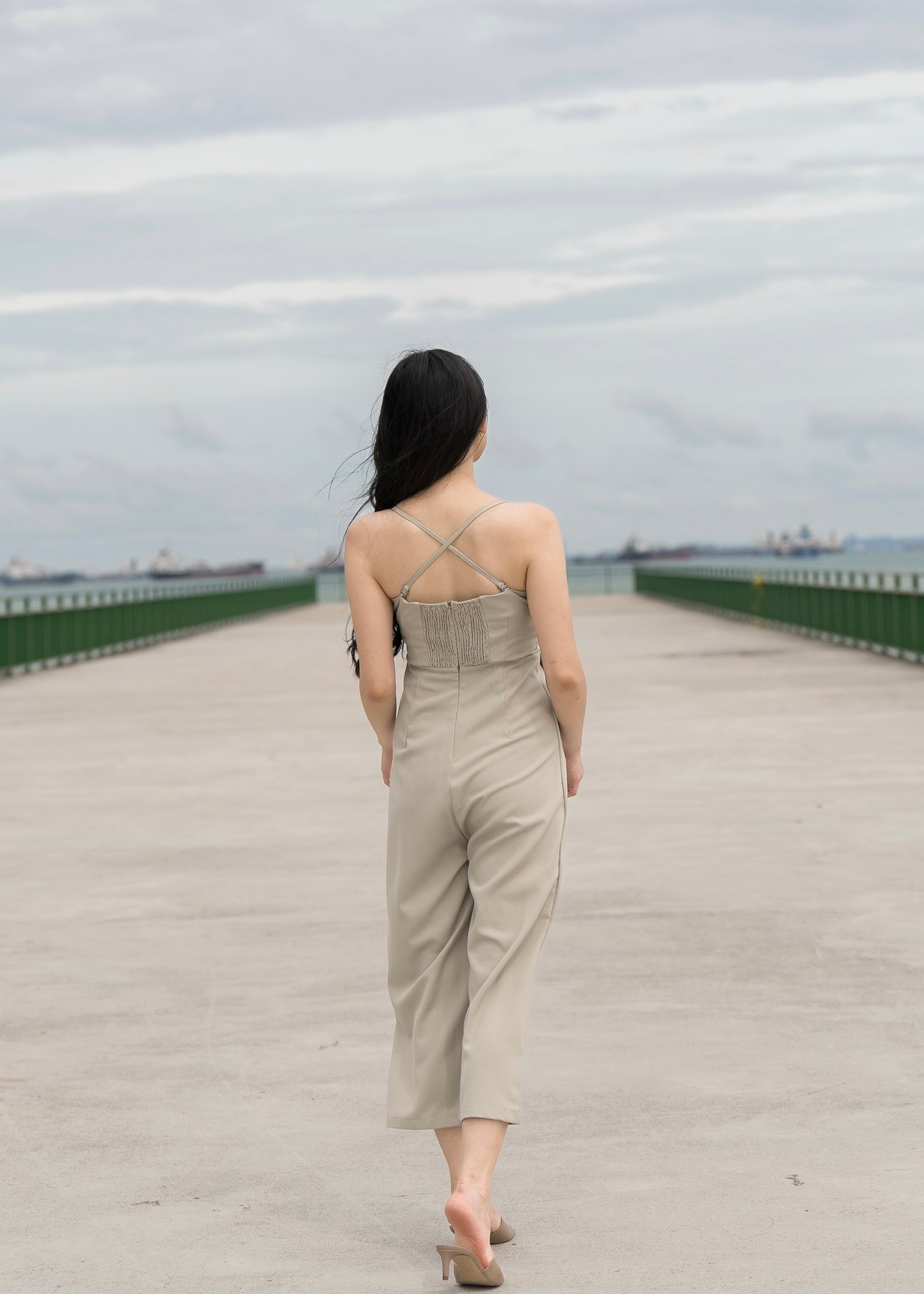 Fay 3-Way Pleated Jumpsuit (Dust Sage)