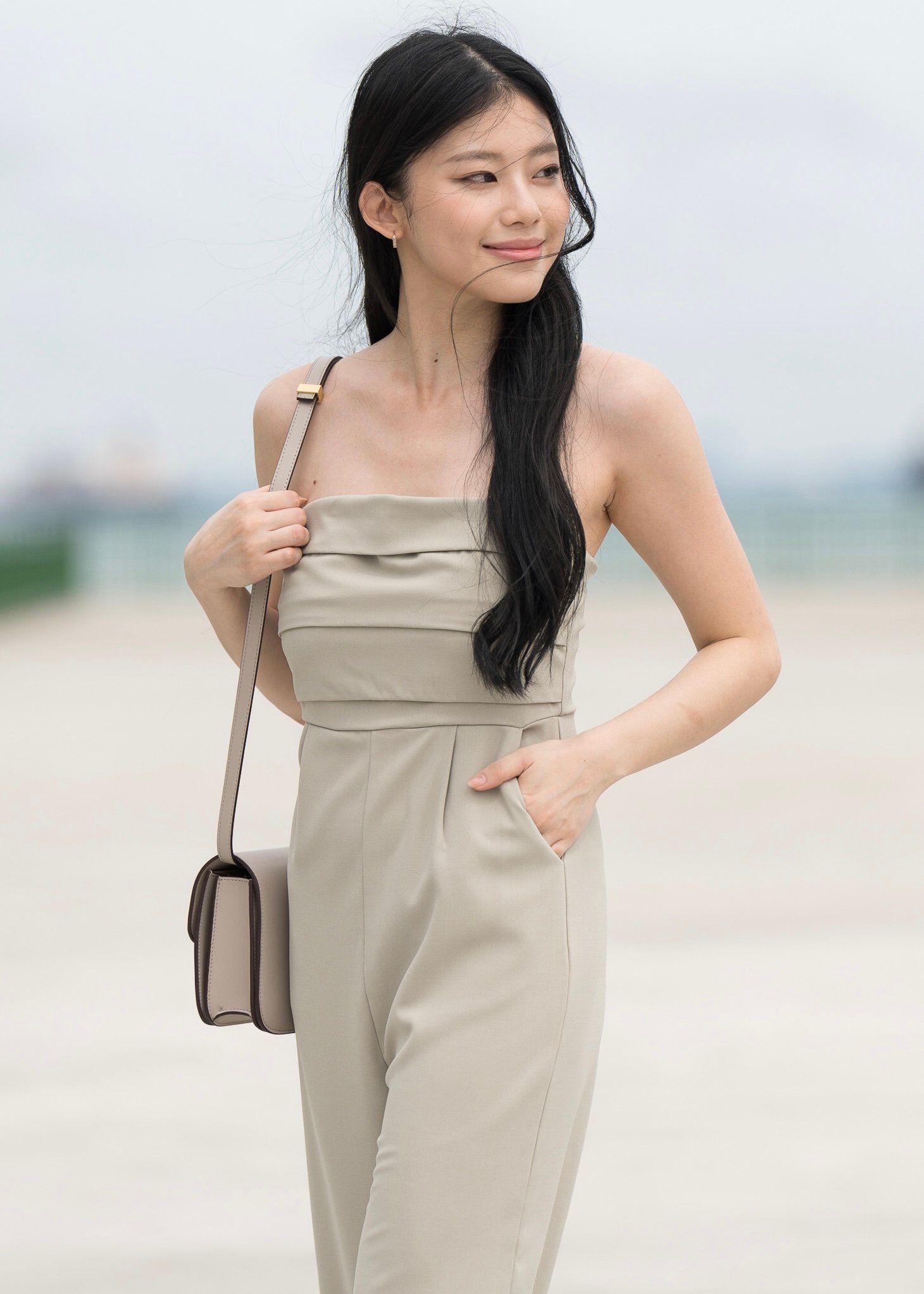 Fay 3-Way Pleated Jumpsuit (Dust Sage)