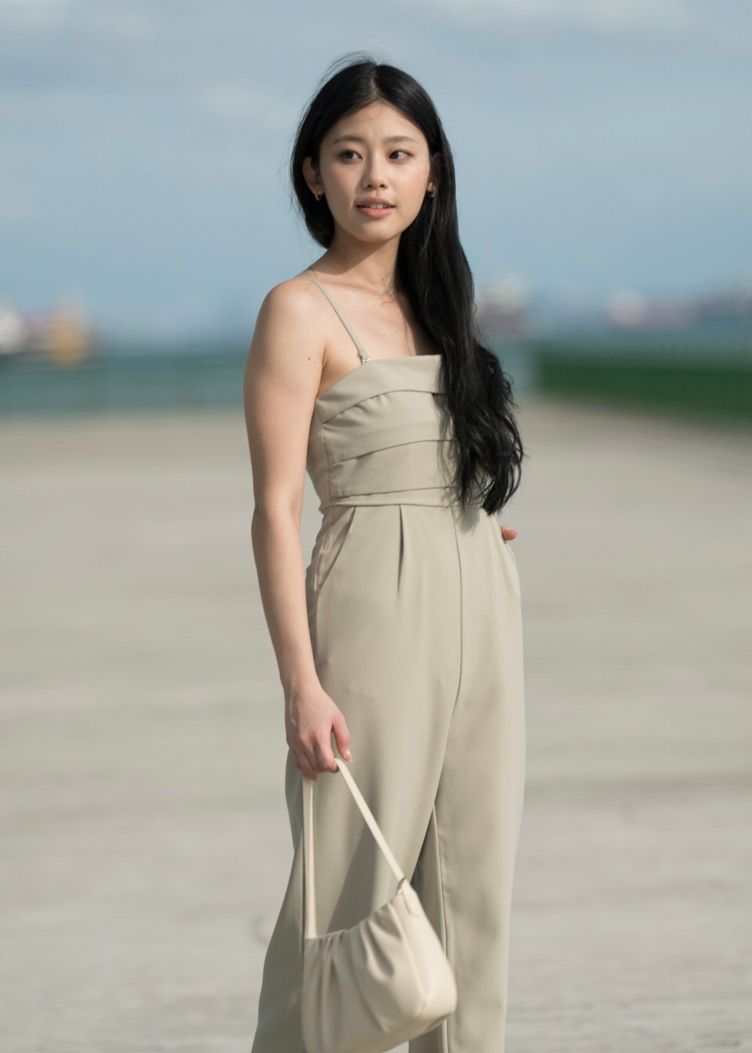 Fay 3-Way Pleated Jumpsuit (Dust Sage)