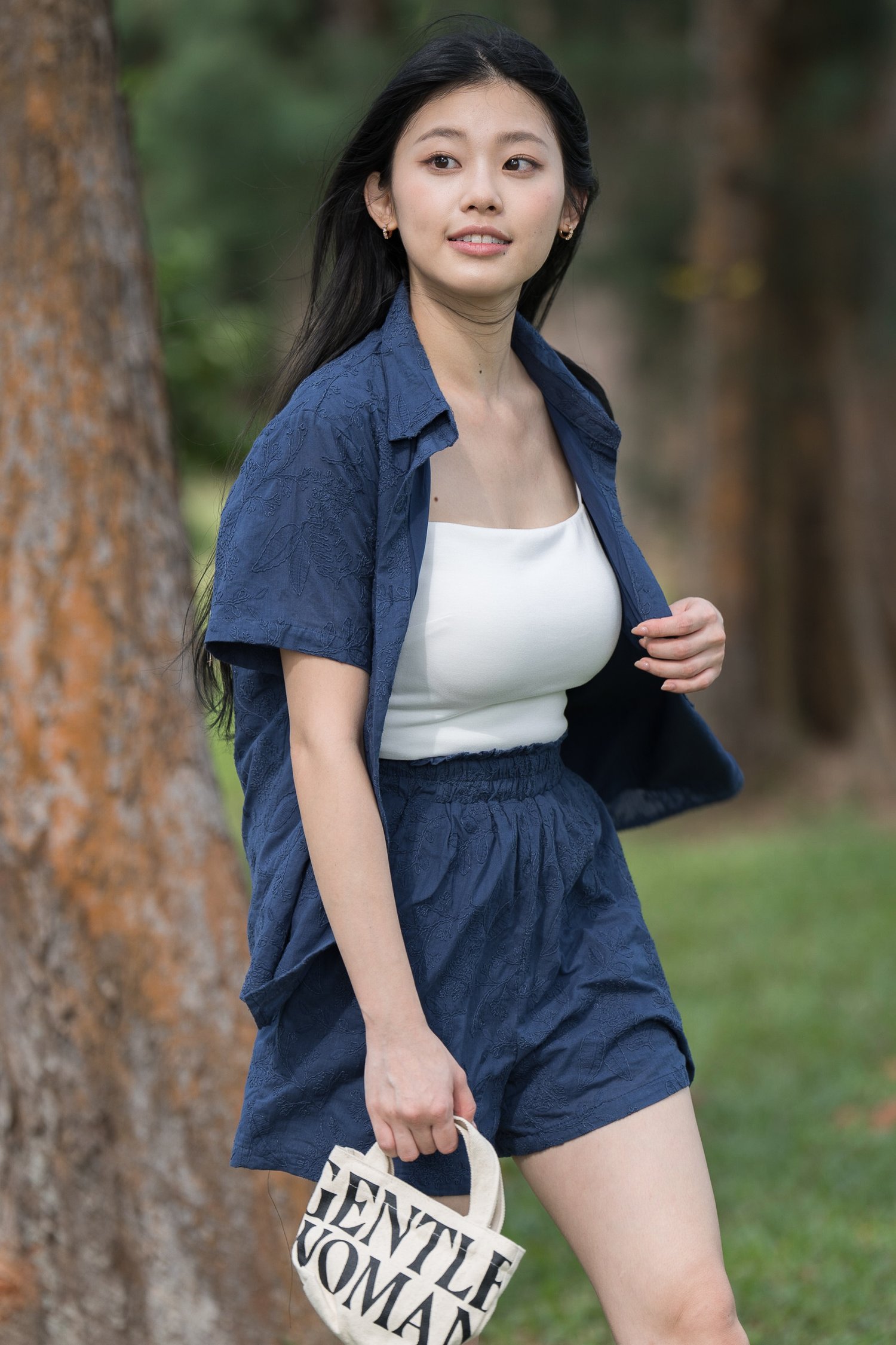 Eden Short Sleeved Shirt (Midnight Blue)