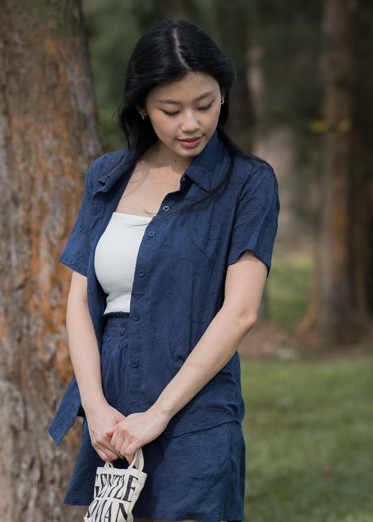 Eden Short Sleeved Shirt (Midnight Blue)