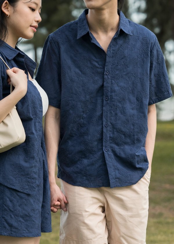 Edison Short Sleeved Shirt (Midnight Blue) 