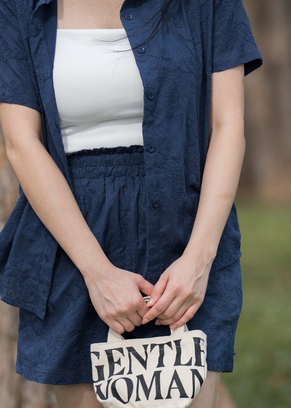 Eden Short Sleeved Shirt (Midnight Blue)