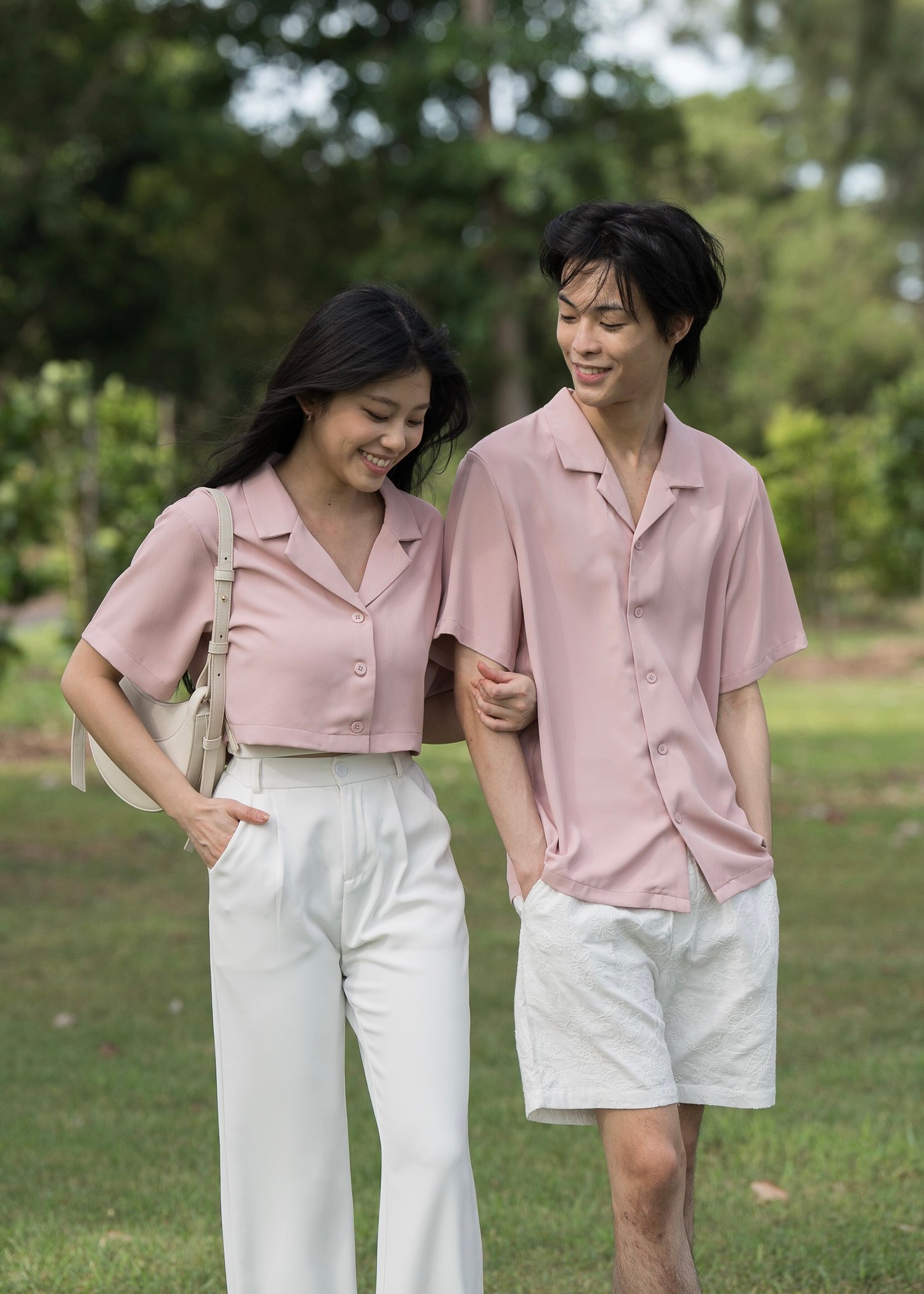 Natalie Revere Collar Oversized Cropped Outerwear (Taffy Pink)