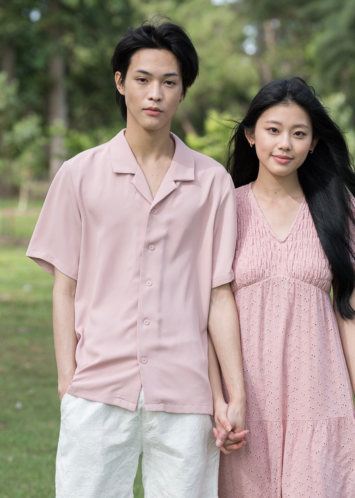 Natt Revere Collar Short Sleeved Shirt (Taffy Pink)