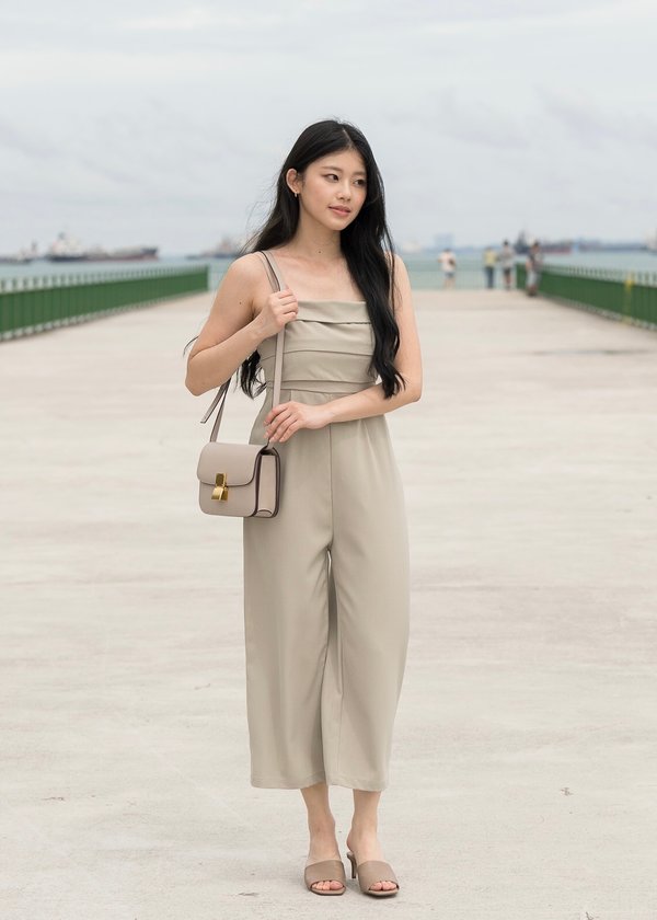 Fay 3-Way Pleated Jumpsuit (Dust Sage)