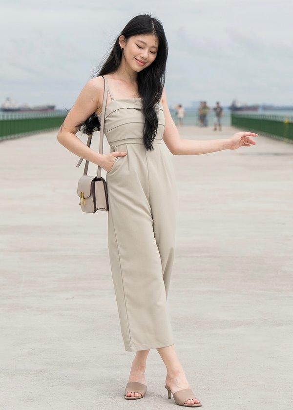 Fay 3-Way Pleated Jumpsuit (Dust Sage)