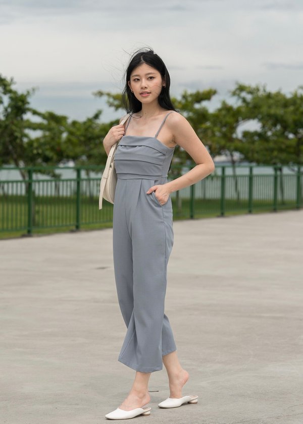 Fay 3-Way Pleated Jumpsuit (Ocean Blue)